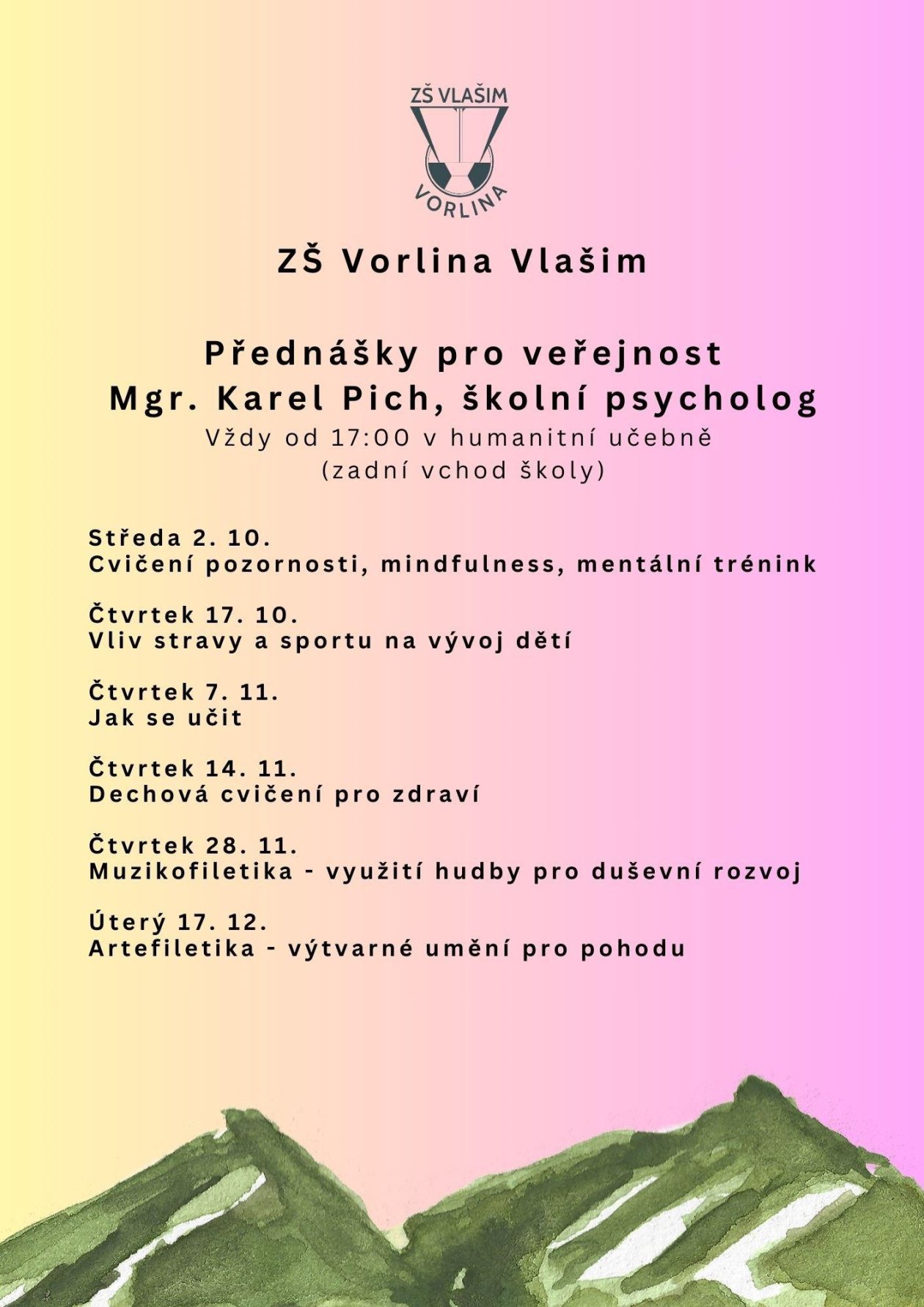 Přednášky pro veřejnost